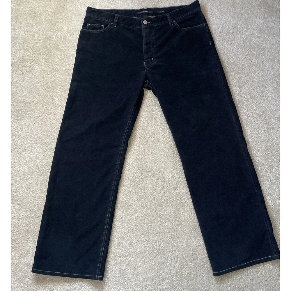 VTG Marc Jacobs Made in Italy Black Corduroy Pants Gibo SpA Men's US 38 RARE Y2K